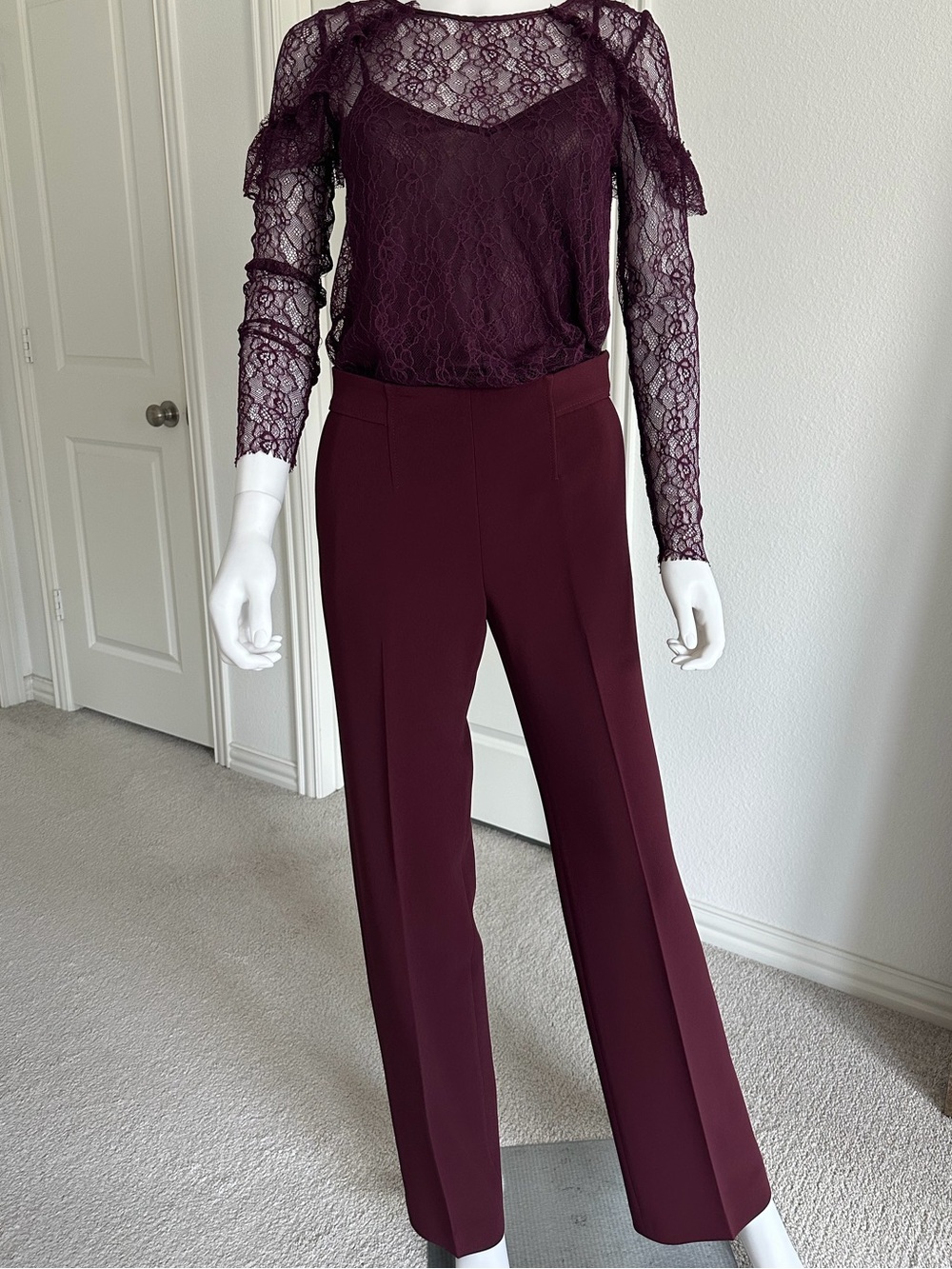 Brooks Brothers Women’s Luxury Tailored Pants Burgundy Plum NWT Size 2